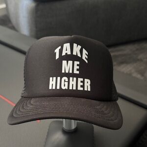 Black Trucker Cap with White Text
